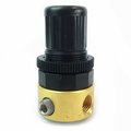 Interstate Pneumatics 1/4 Inch Mini Brass Compact Regulator W1130B